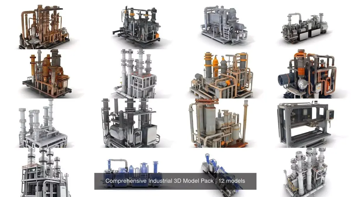 Comprehensive Industrial 3D Model Pack