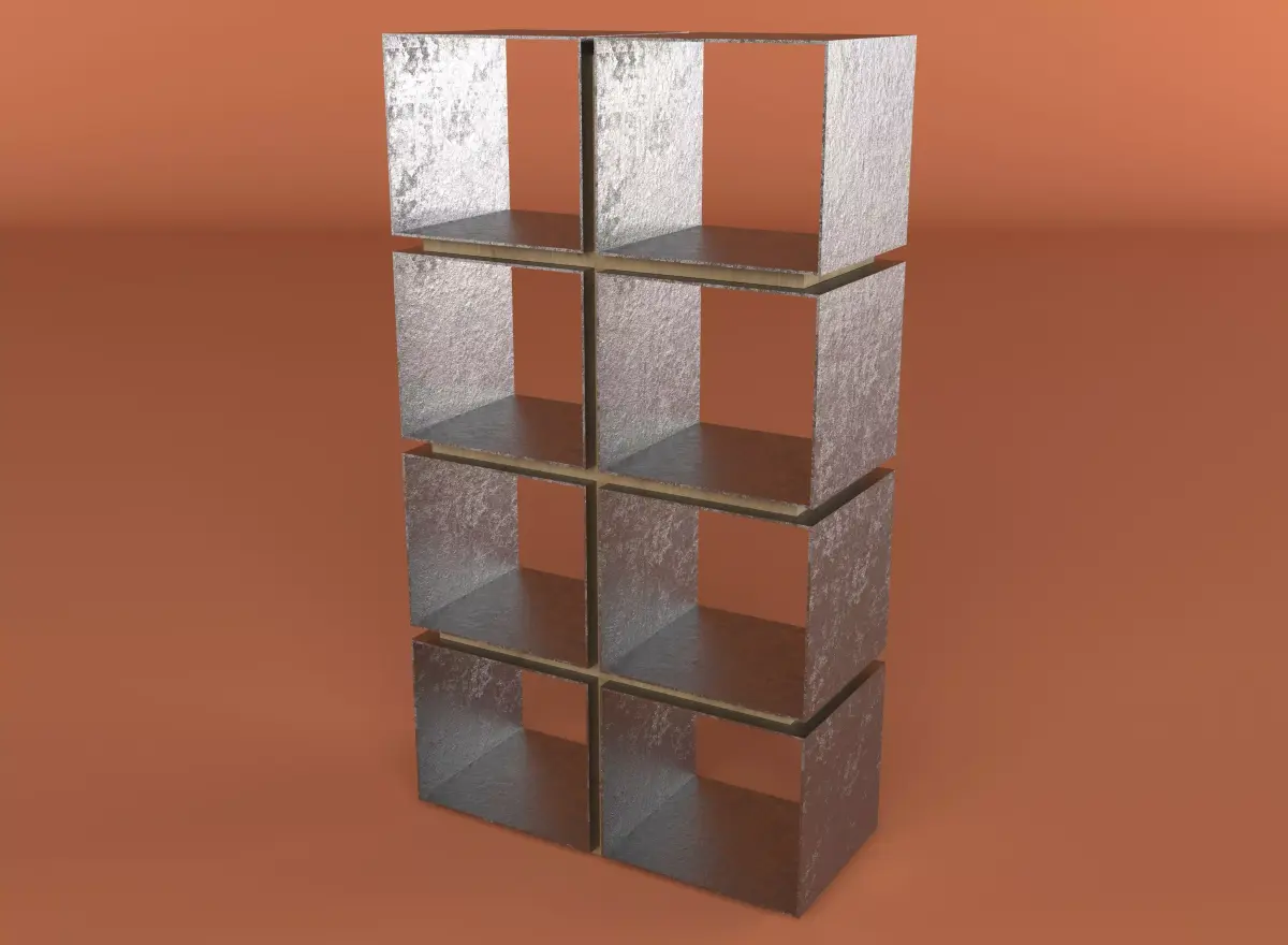 Industrial BookshelfShelf 3D model