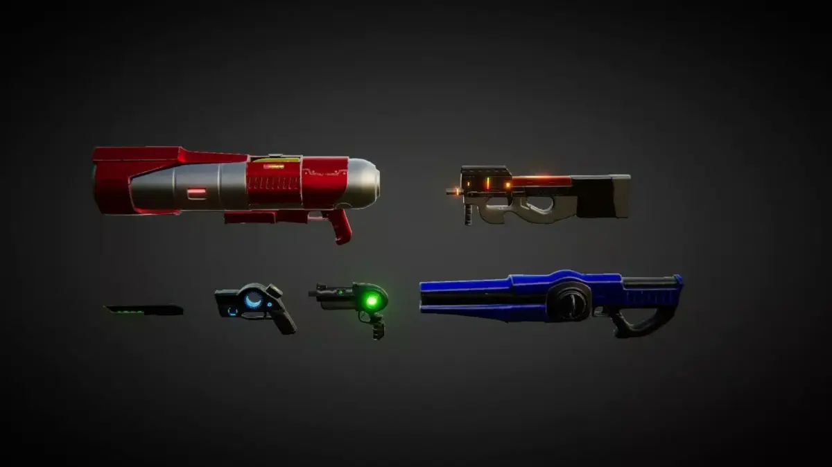 UKit Sci-Fi Weapons Low-poly 3D model