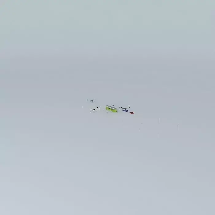 Tram area Free 3D model
