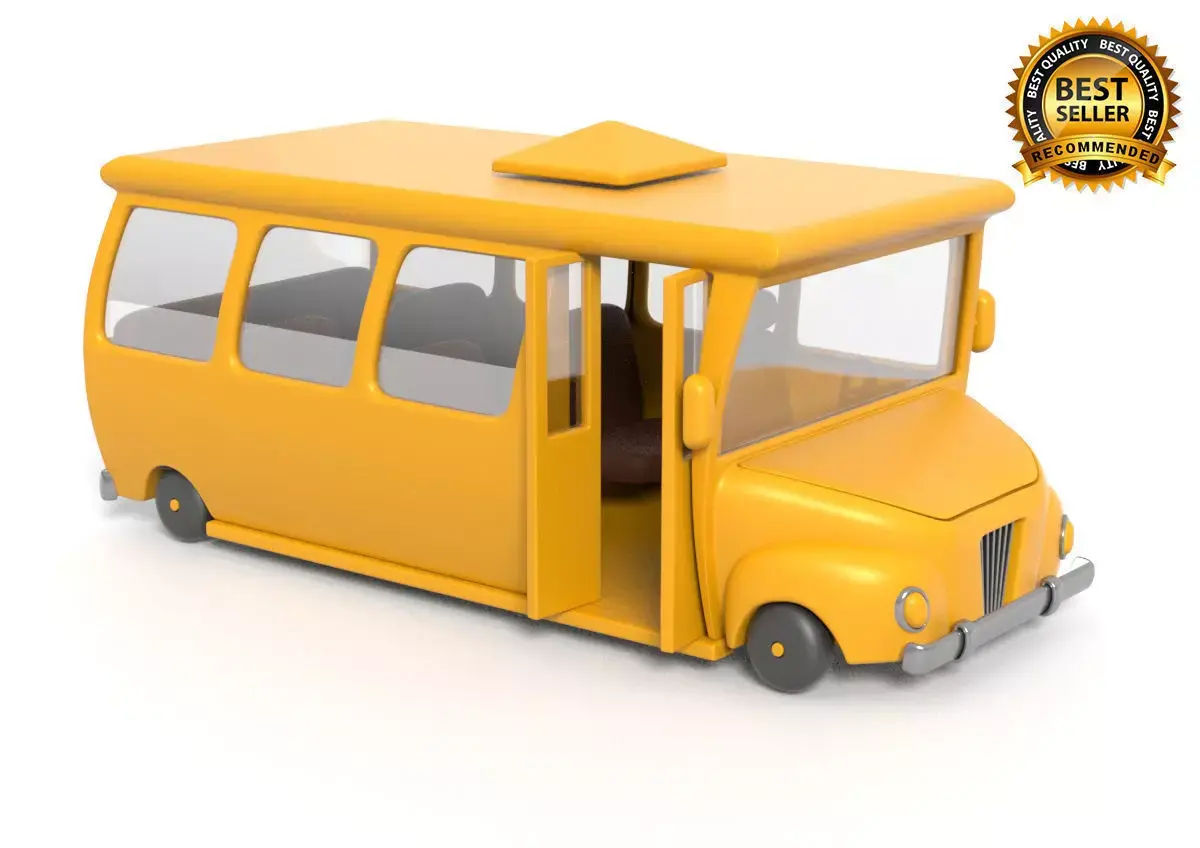 Cartoon bus 3D model get