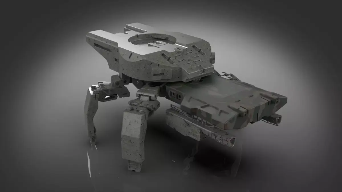 Robot mech four finger 3D model