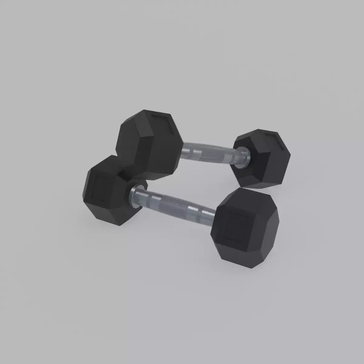 Dumbbell 10 KG Low-poly 3D model