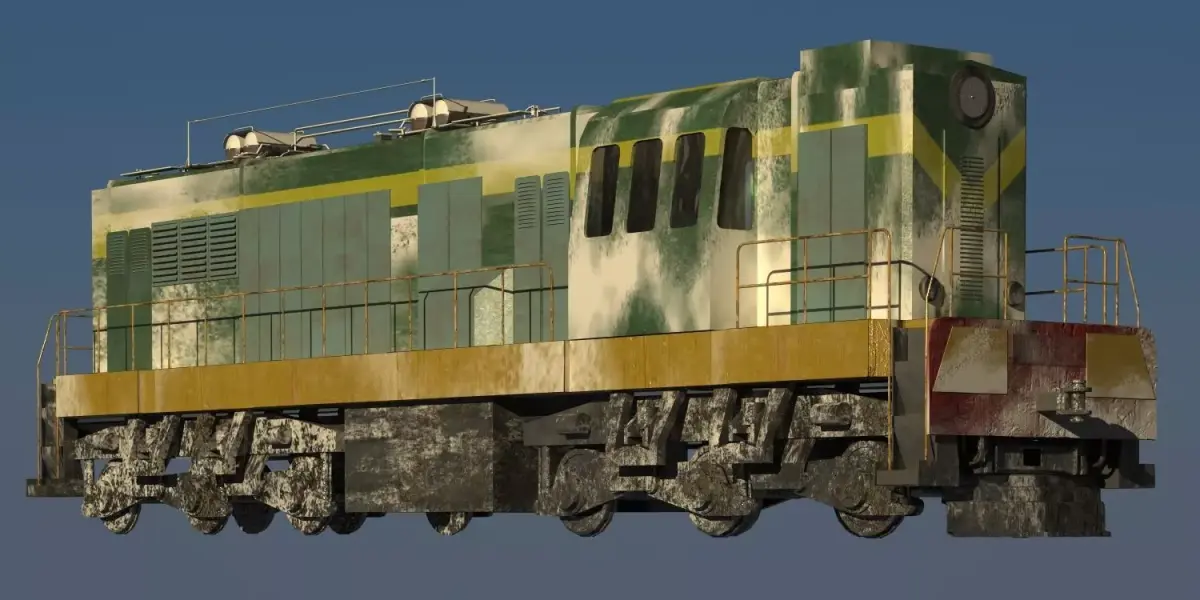 Train Locomotive Snow 3D model