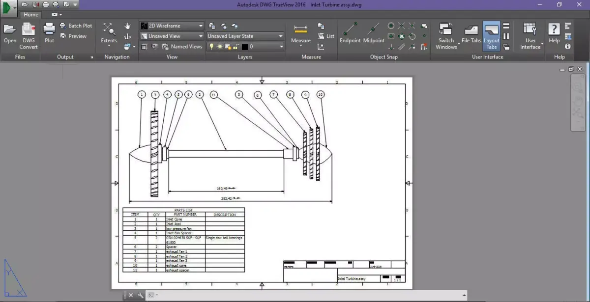gassturbine rocket propeller made from parts Low-poly 3D model