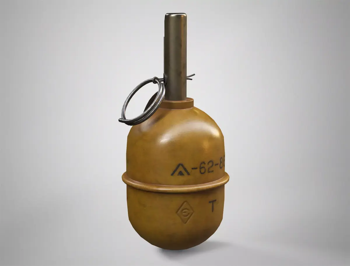 RGD5 Hand Grenade AAA Game Ready Low-poly 3D model