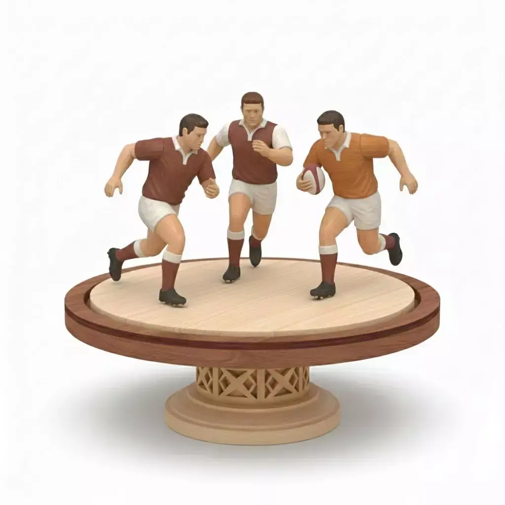 Rugby Players Podium 3D Model 3D print model