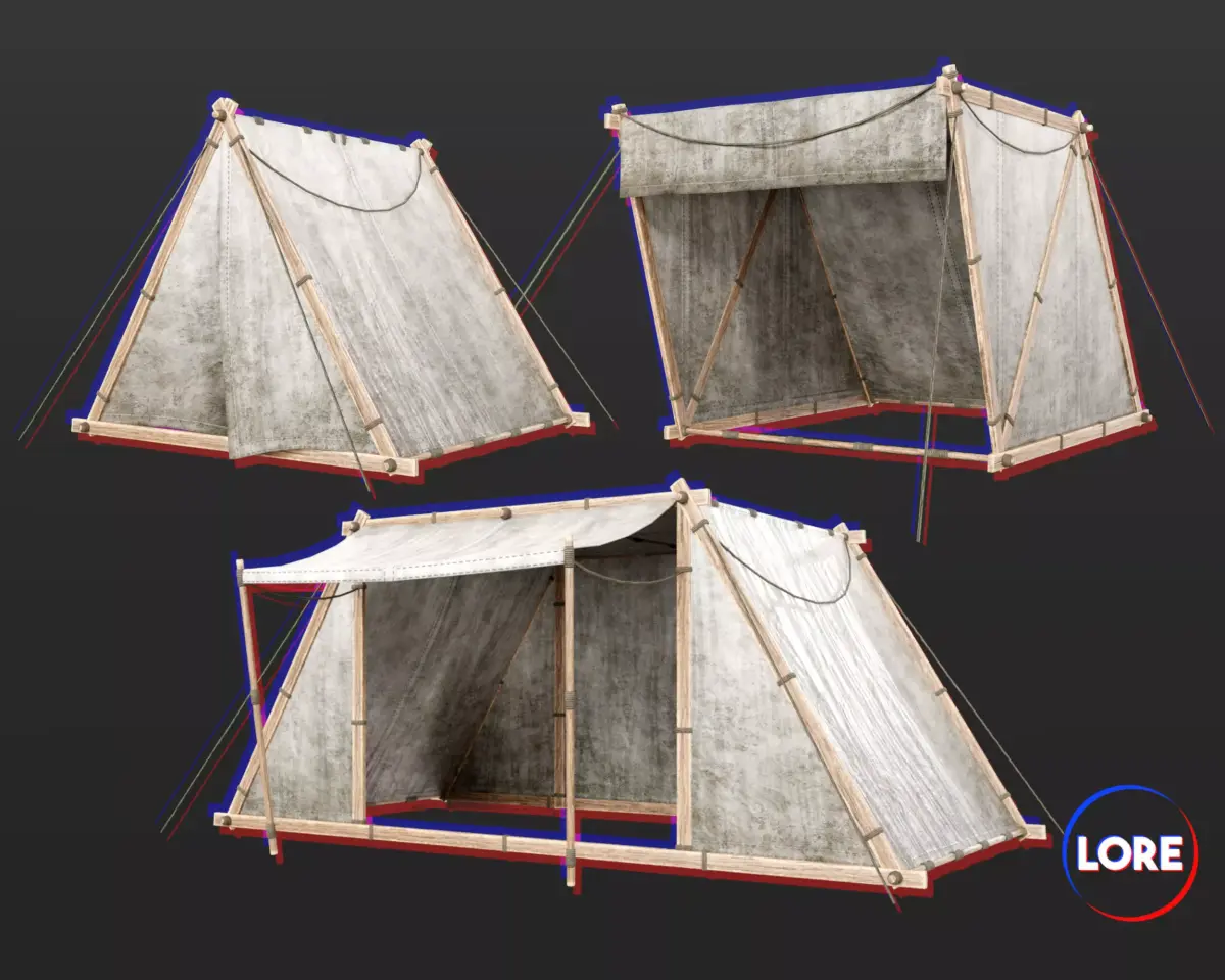 Medieval Collection Knightly Tents 3D Model Pack purchase