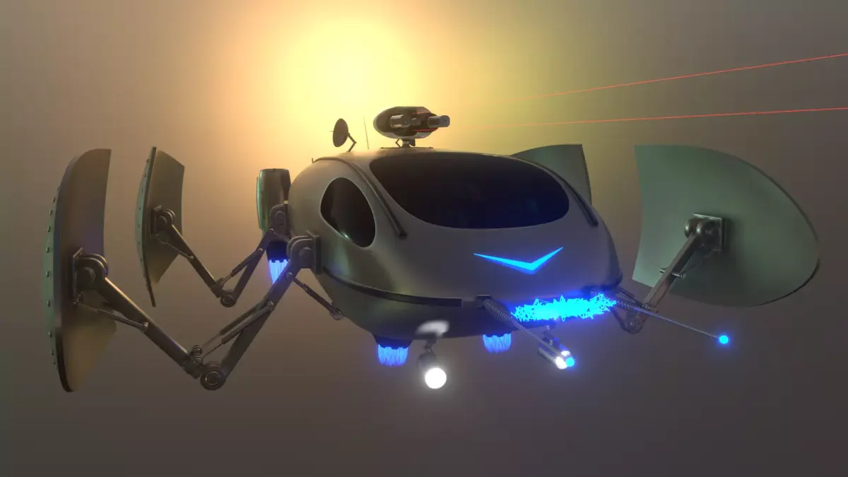 Spaceship Water Strider Cinematic 3D model