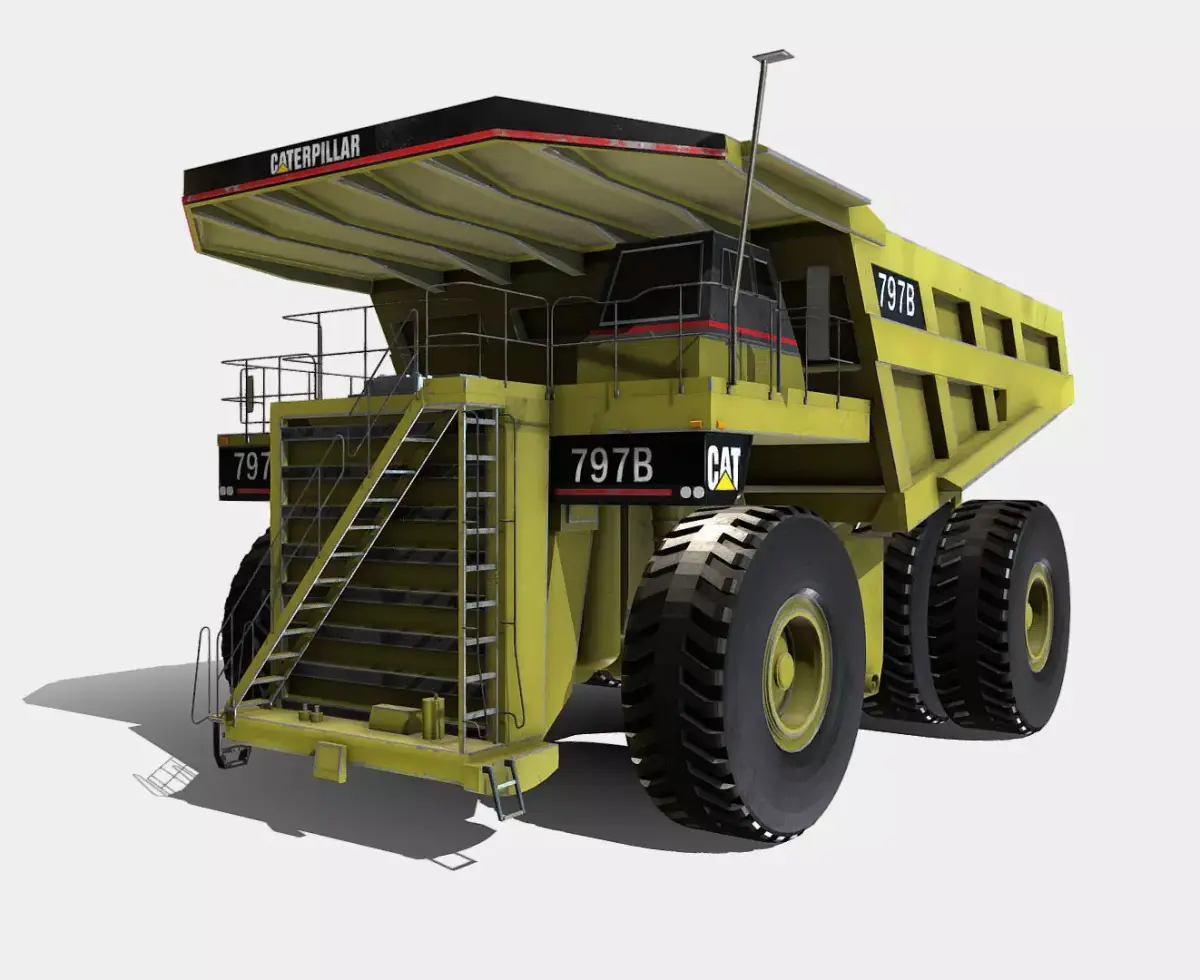 Cat 797B Mining Excavator Low-poly 3D model