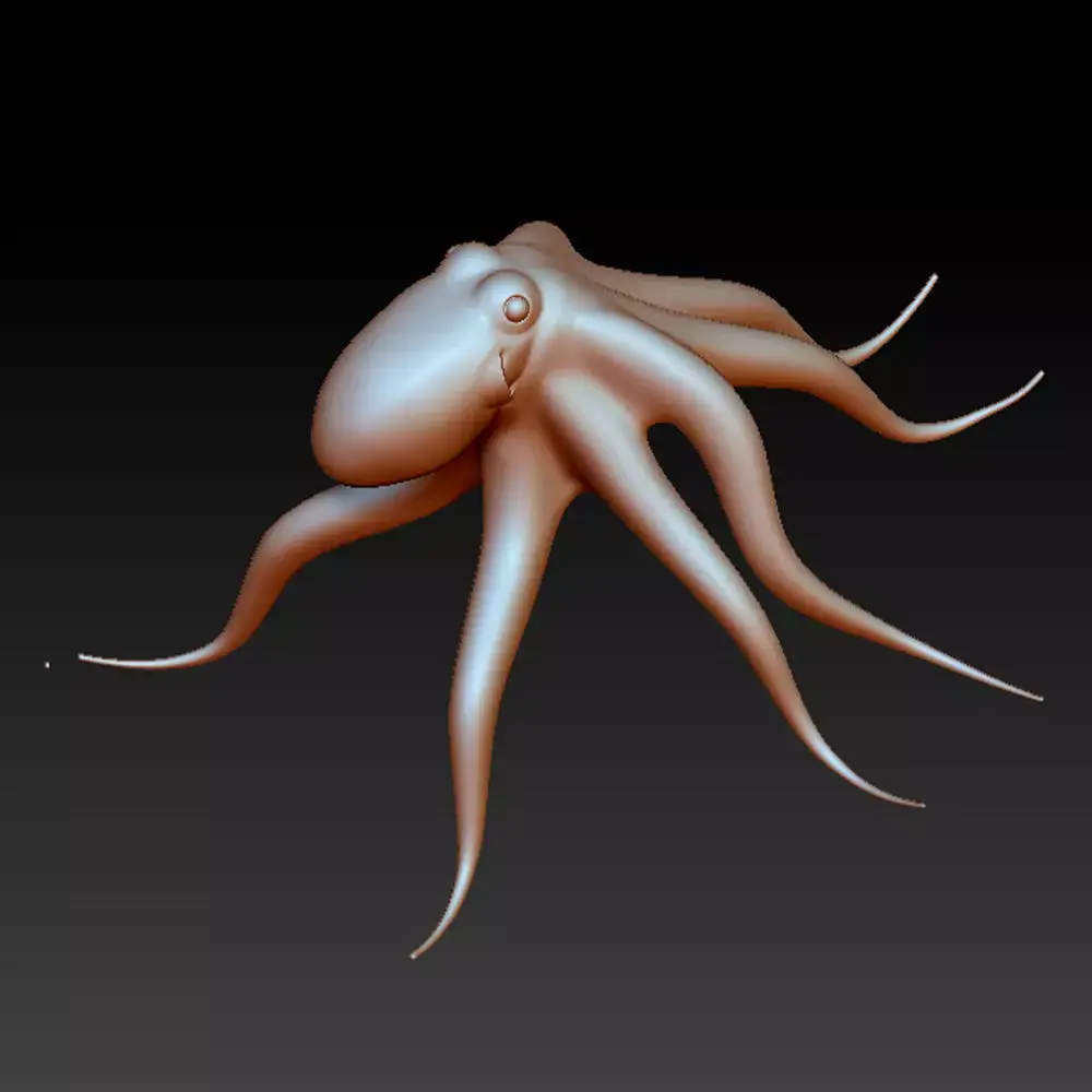 3D OCTOPUS LOWPOLY Low-poly 3D model