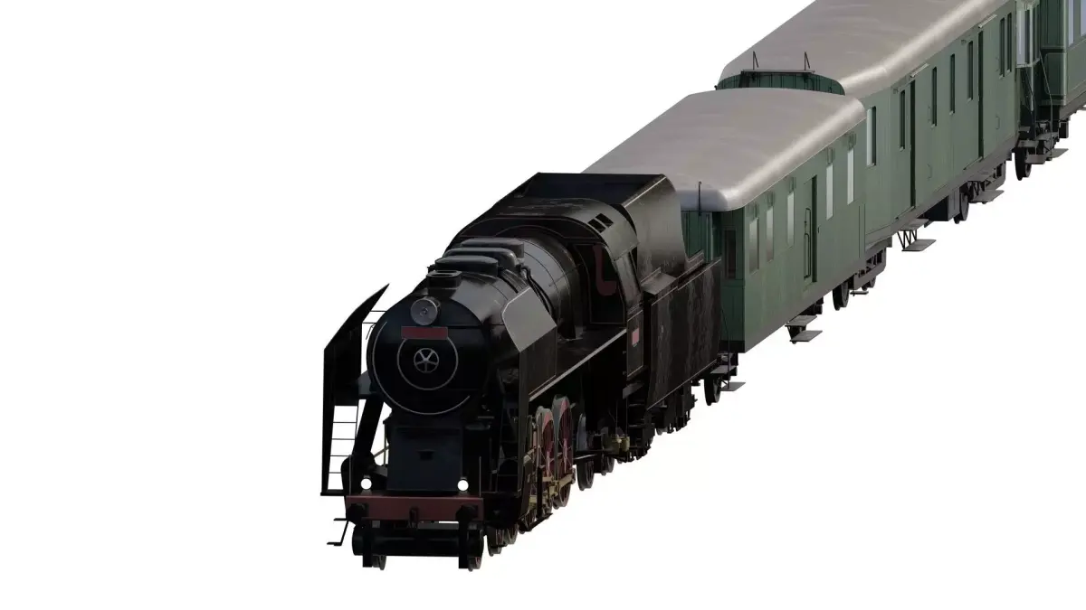 Mixed use steam train 3D model