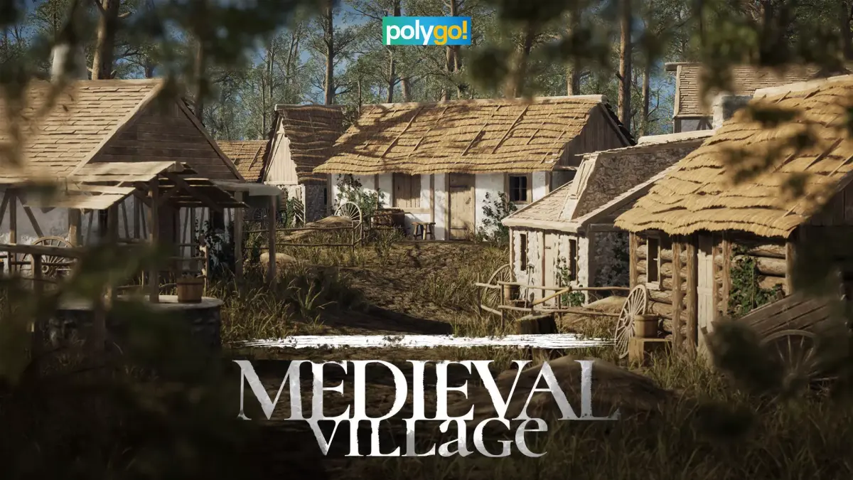 Medieval Village - A Middle Ages Environment Pack Buildings Kit Low-poly 3D model