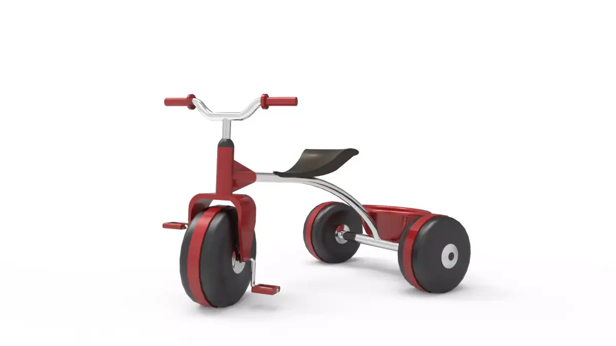 Kids Bicycle Low-poly 3D model