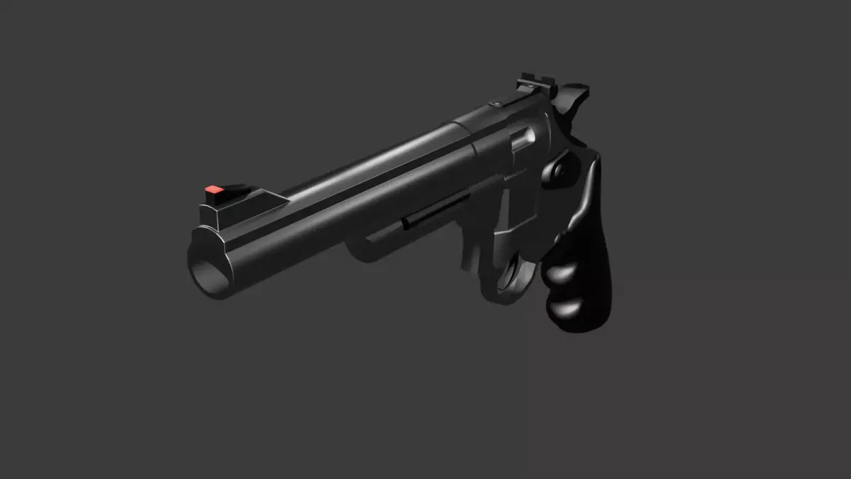 Revolver Low-poly 3D model purchase