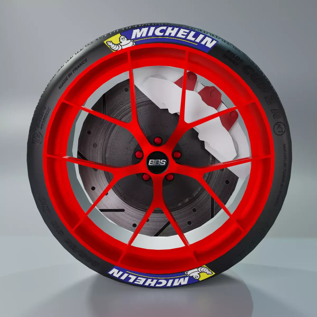 BBS FI-R Wheel Low Poly Low-poly 3D model