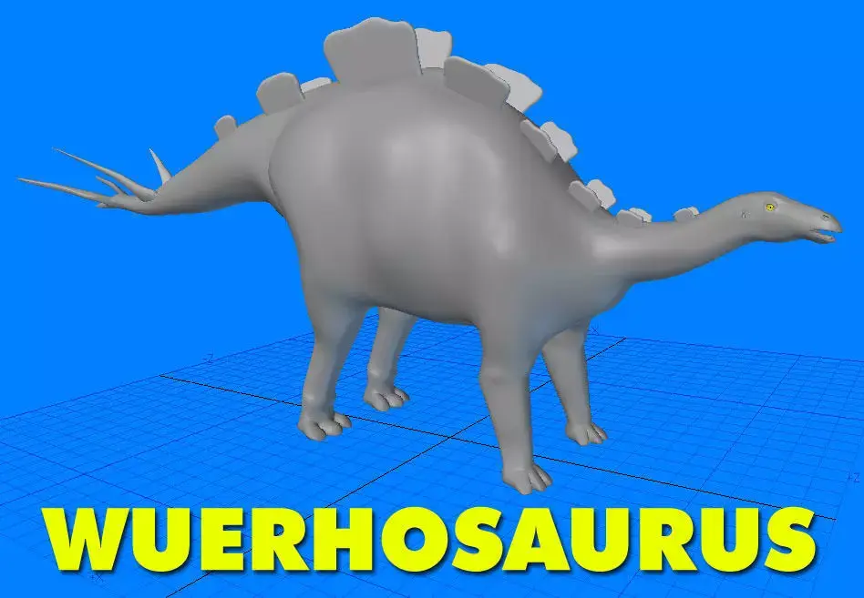 Wuerhosaurus Dinosaur 3D model