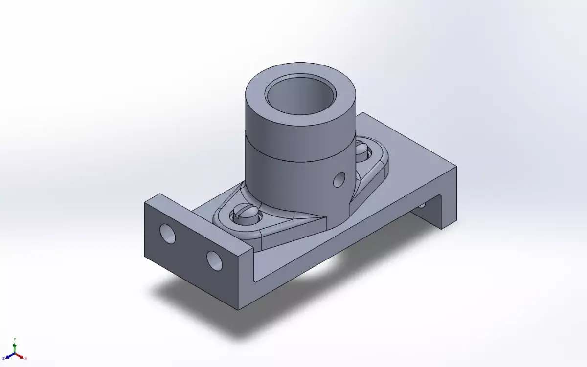 SOLIDWORKS 2022 and Engineering Graphics Shaft support  3D print model