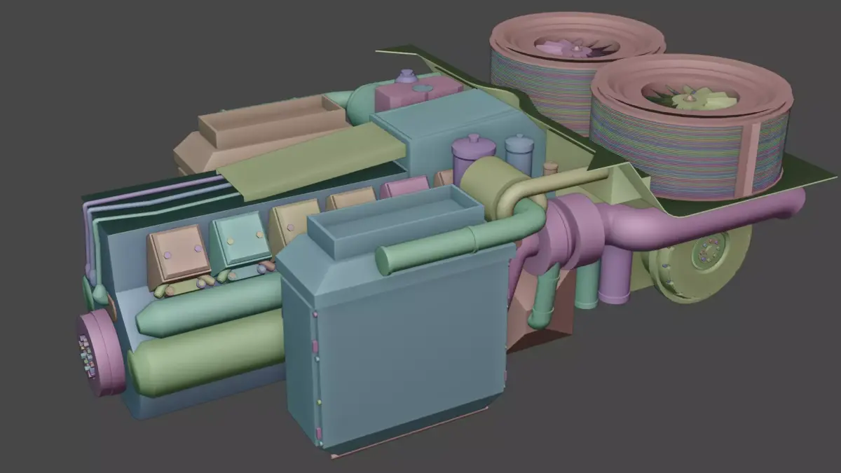 MB 873 Ka-501 Desiel engine Leopard 2 series engine Free 3D model