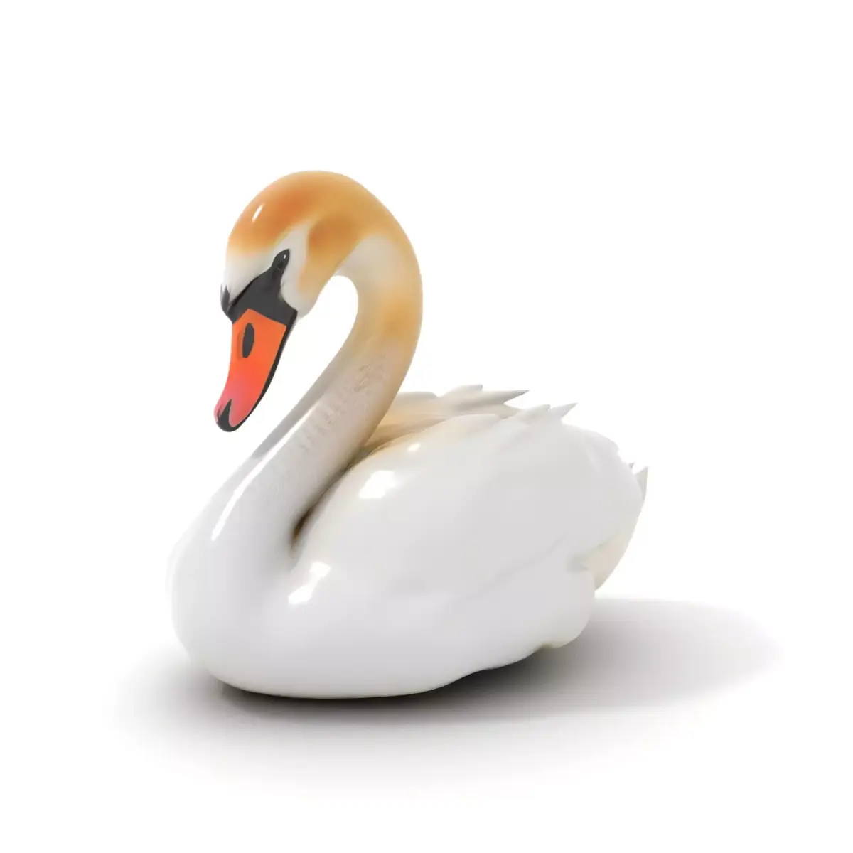 Elegant White Swan model pack Low-poly 3D model