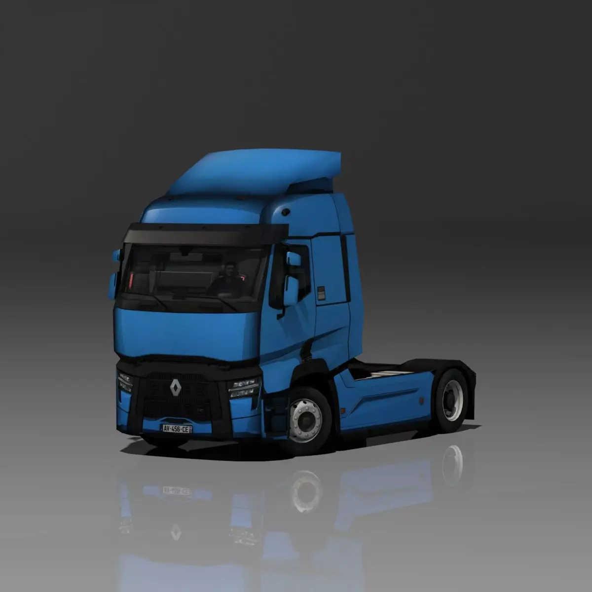 Renault T Range Evolution Low Poly Low-poly 3D model