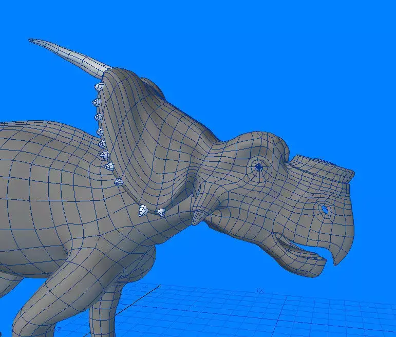 Achelousaurus bull with horns 3D model