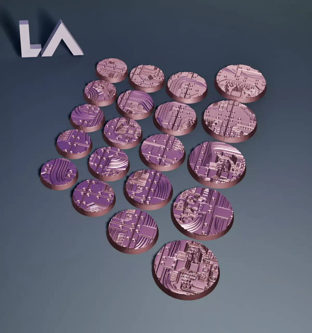 HD Base Set 25 - Circuit Panels 3D print model
