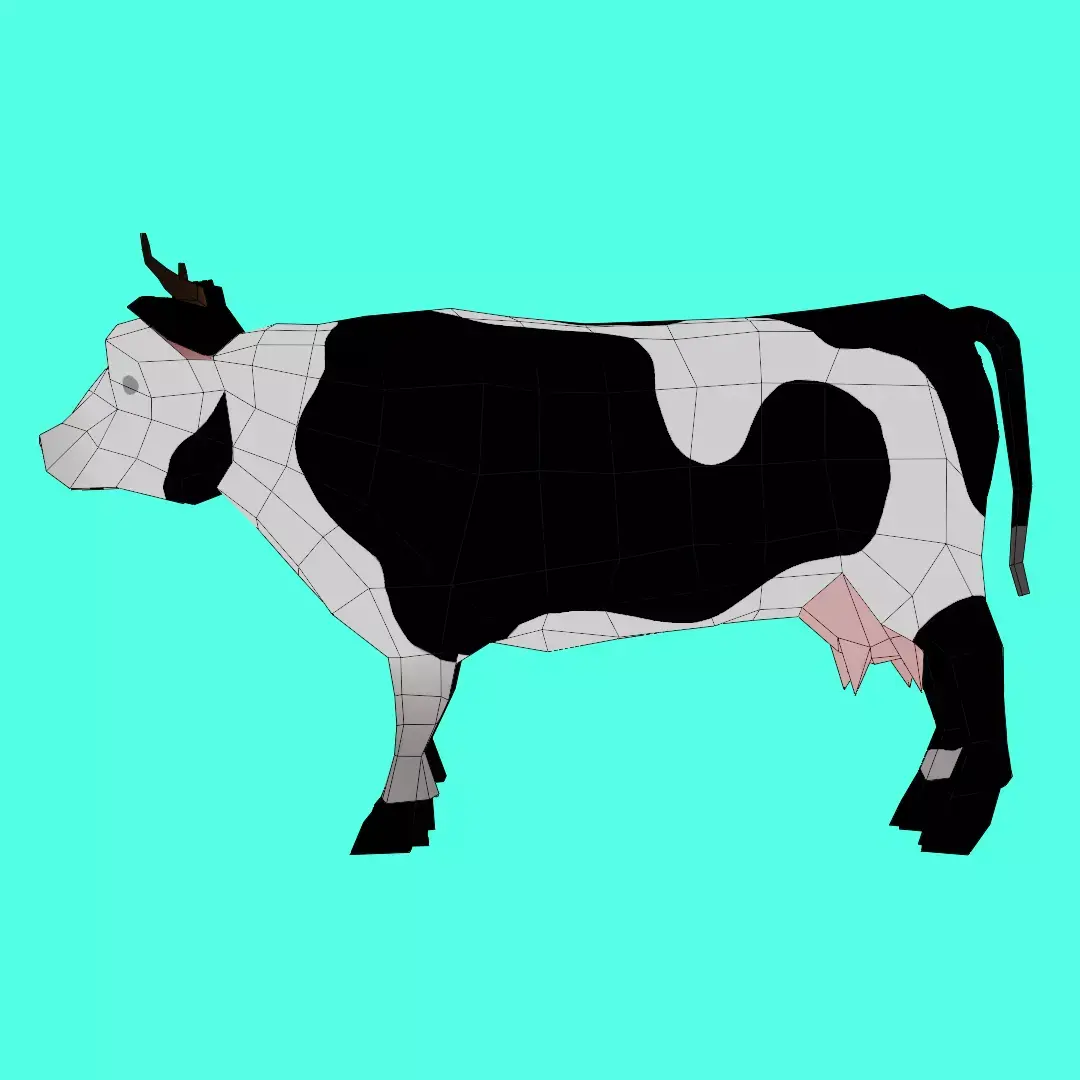 Cow Low Poly Low-poly 3D model