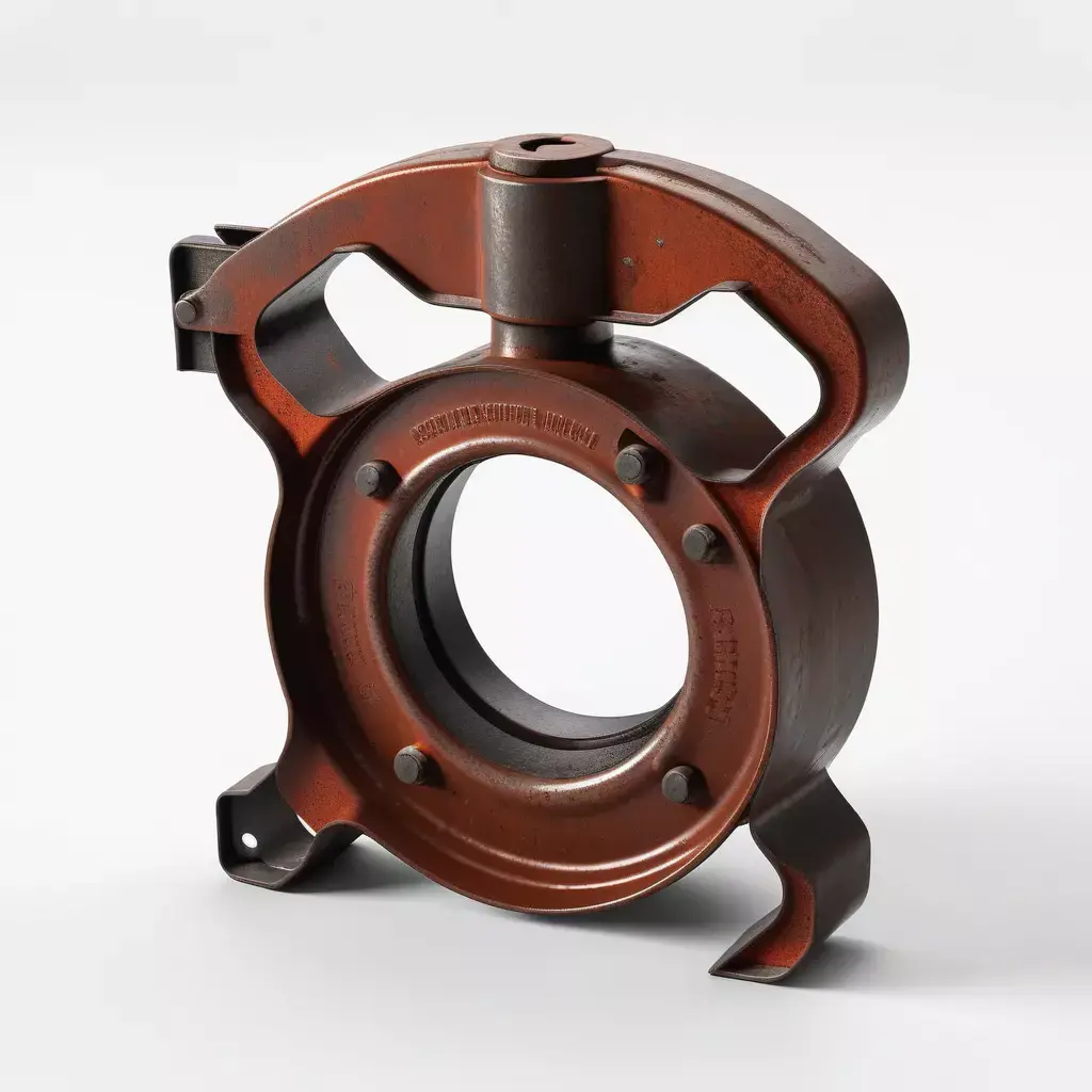 Rusty Industrial Pipe Clamp Valve 3D model