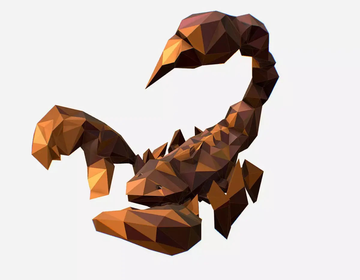 Scorpion - Brown Scorpio Animated Low Poly Art Low-poly 3D model