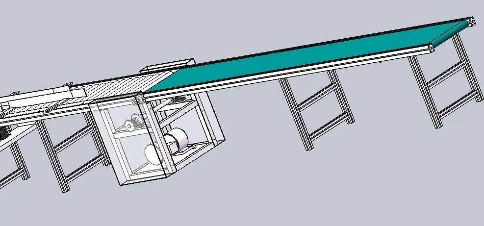 Line roller conveyor 3D model