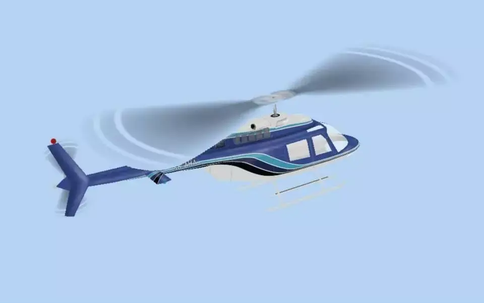 Bell 206 Jet Ranger Low-poly 3D model