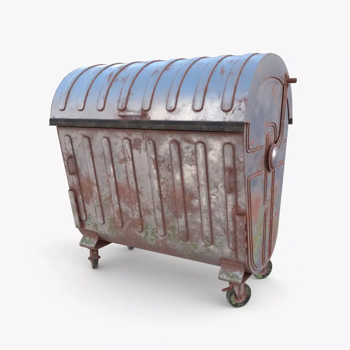 Dumpster v1 weathered Low-poly 3D model