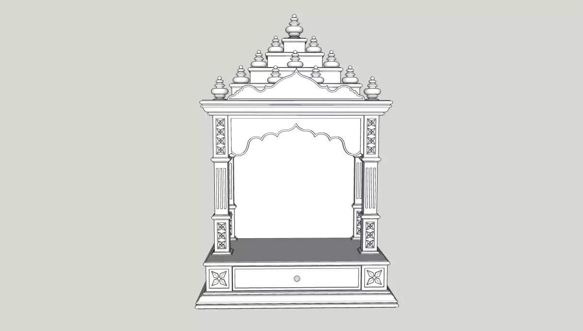 indian jodhpuri stone jharokha temple 3D model