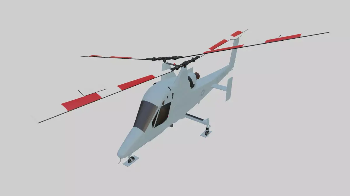 K-MAX - The AERIAL TRUCK Helicopter - US Marines - Low-poly 3D model