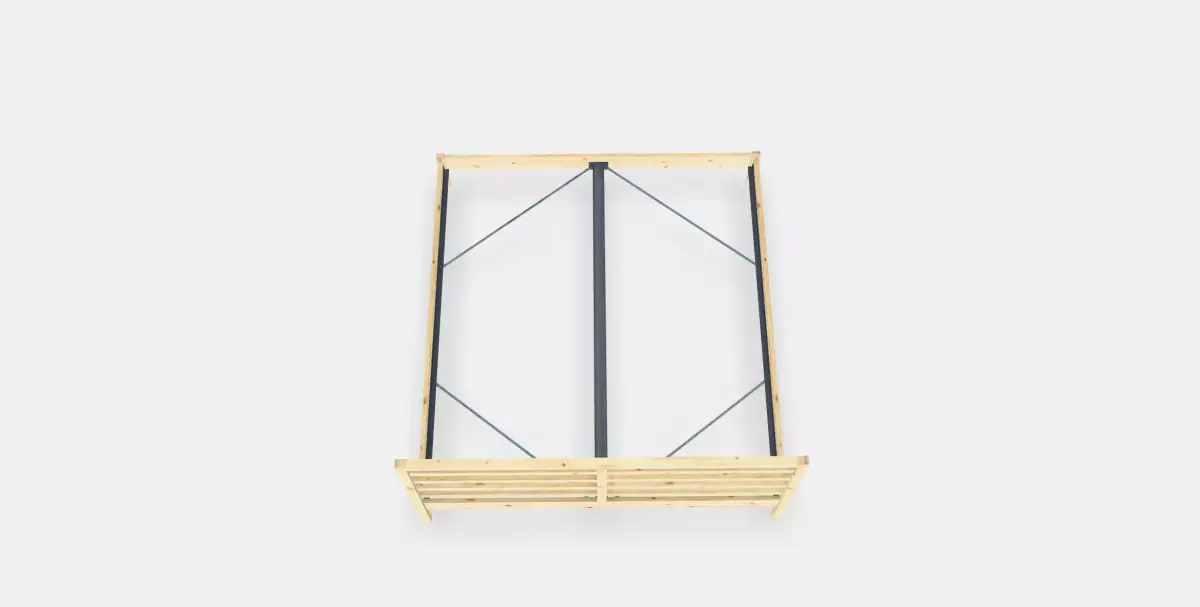 TARVA Bed Frame 6 Low-poly 3D model