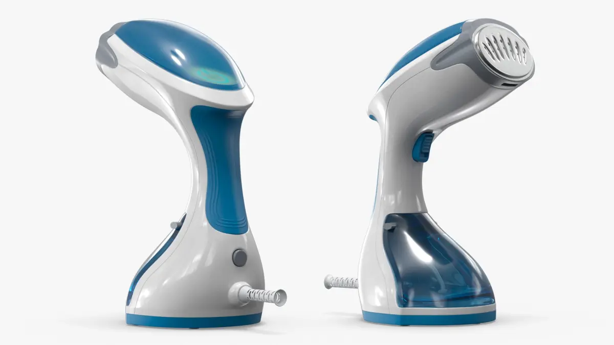 Portable Fabric Steamer with Water Tank Blue 3D model