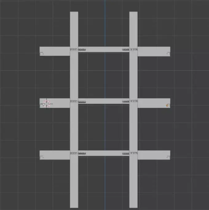 Shelving for warehouse 3D model