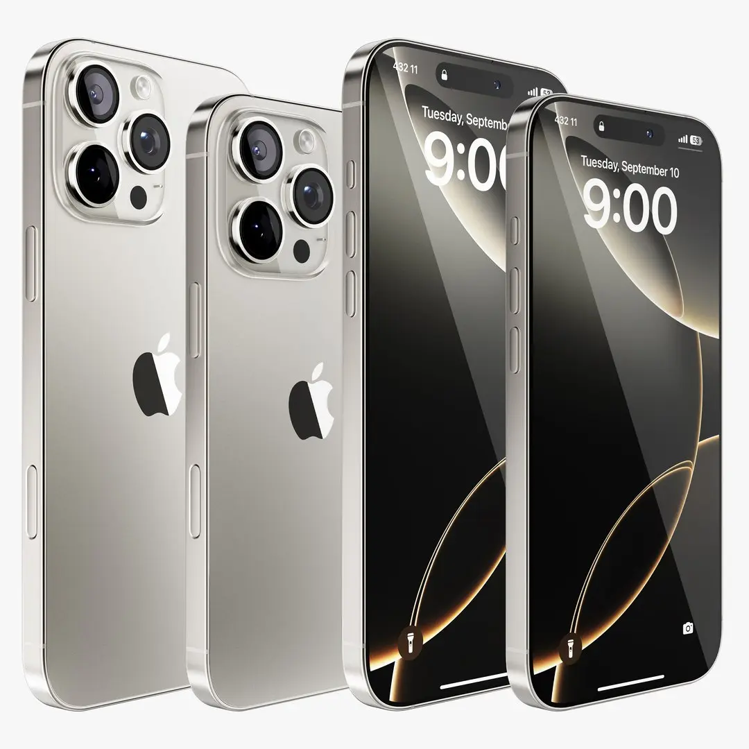 iPhone 16 Pro - Pro Max Natural Titanium 3D model