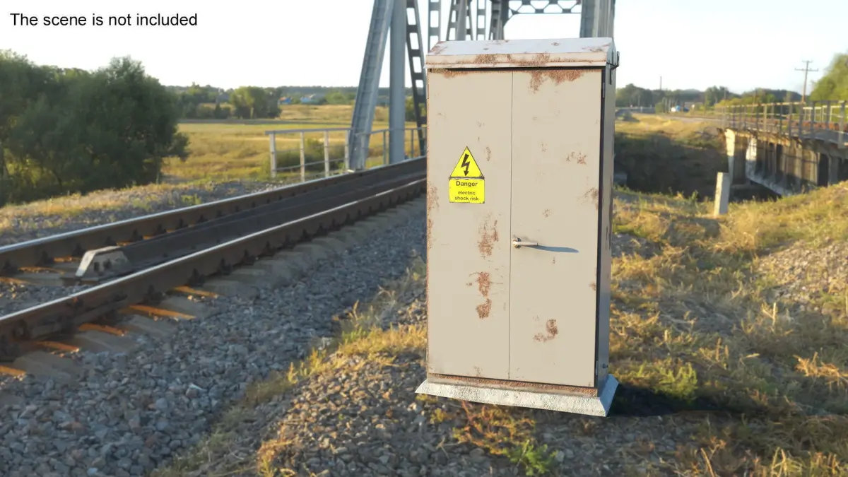 Old Railway Relay Cabinet 3D model