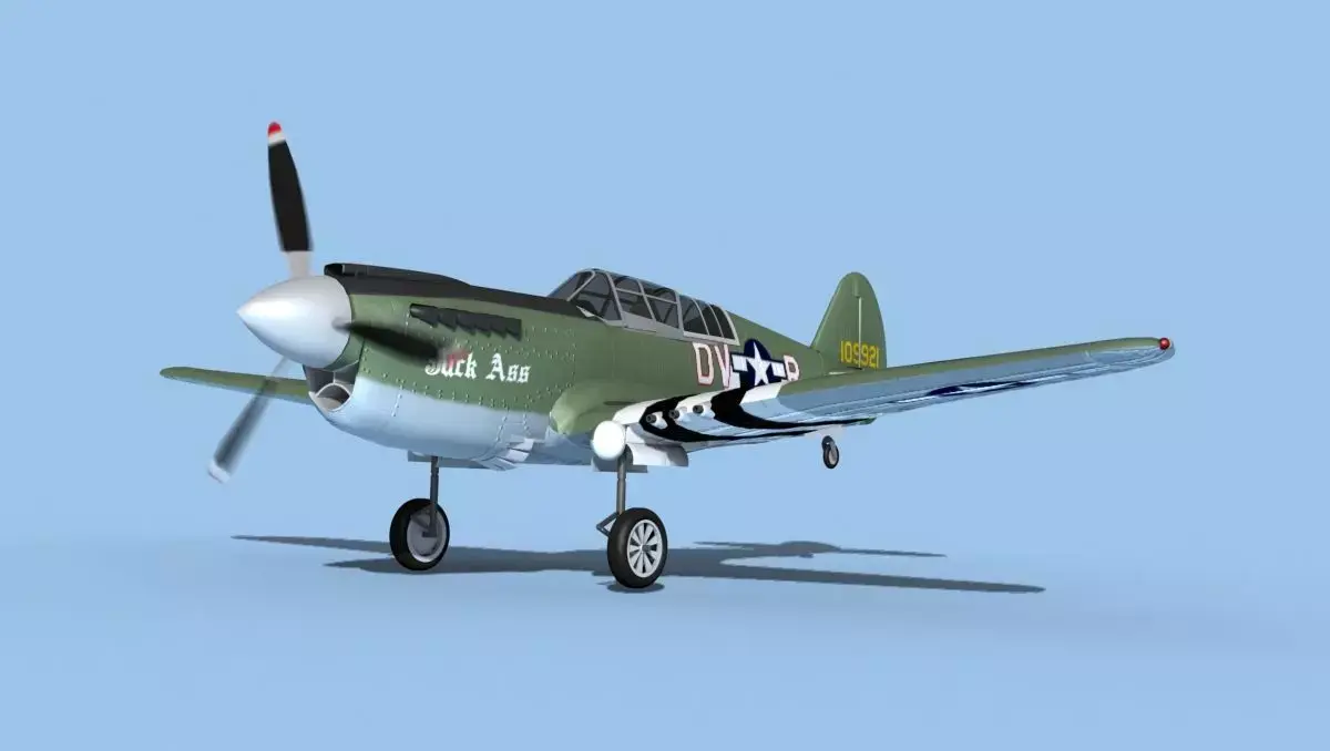 Curtiss P-40N Warhawk V03 USAAF 3D model