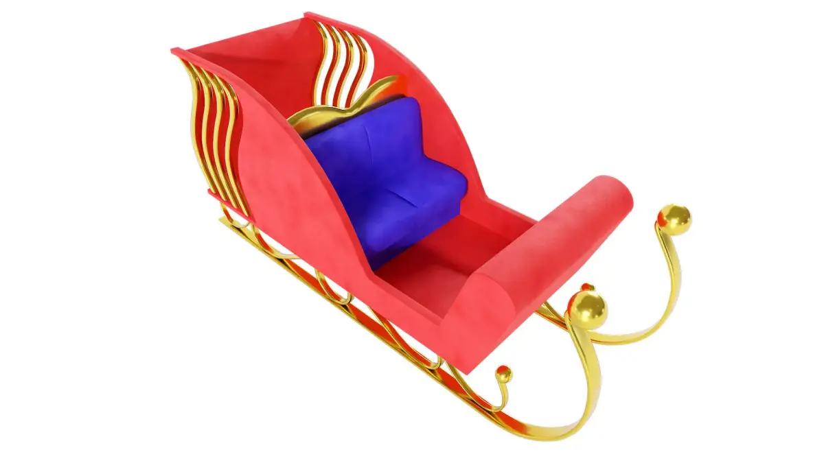 Santa Claus Sleigh 3d model  3D model purchase