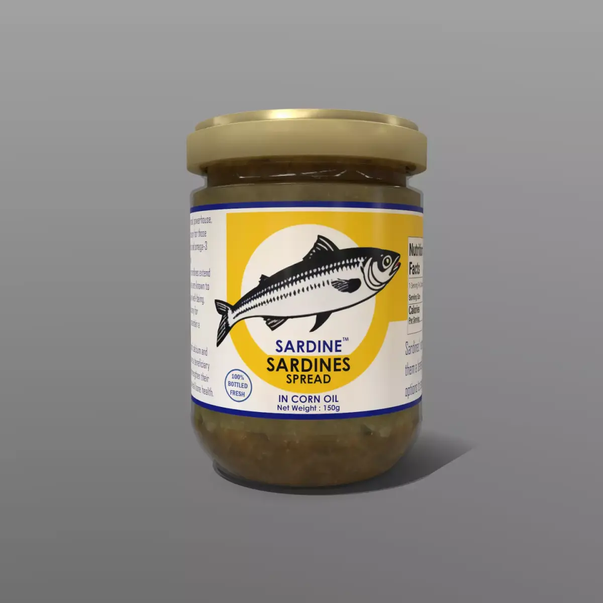 Fish Spread Pates - Sardines Jar Low-poly 3D model