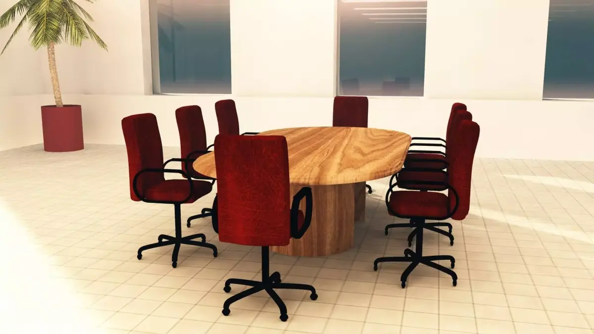 Boardroom Table and Chairs 3D model