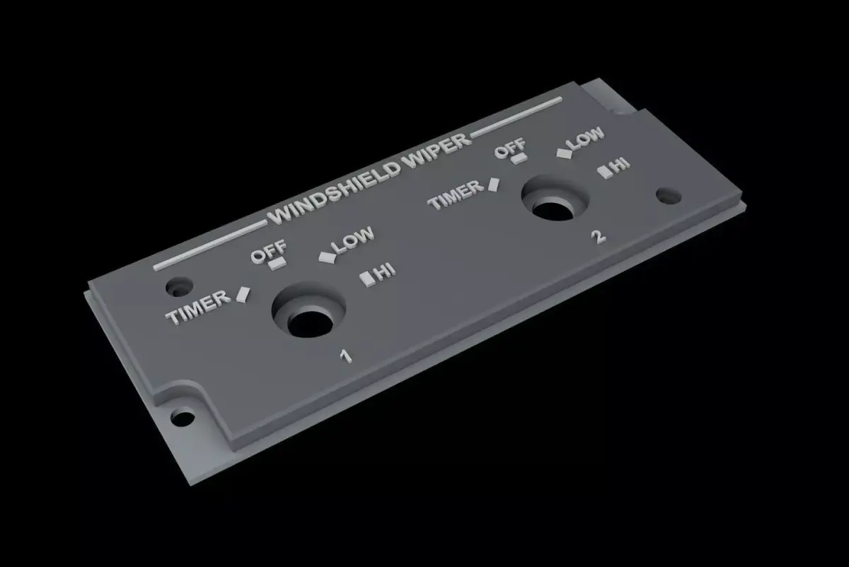 EMBRAER E1 OVERHEAD - WINDSHIELD WIPER PANEL 3D print model