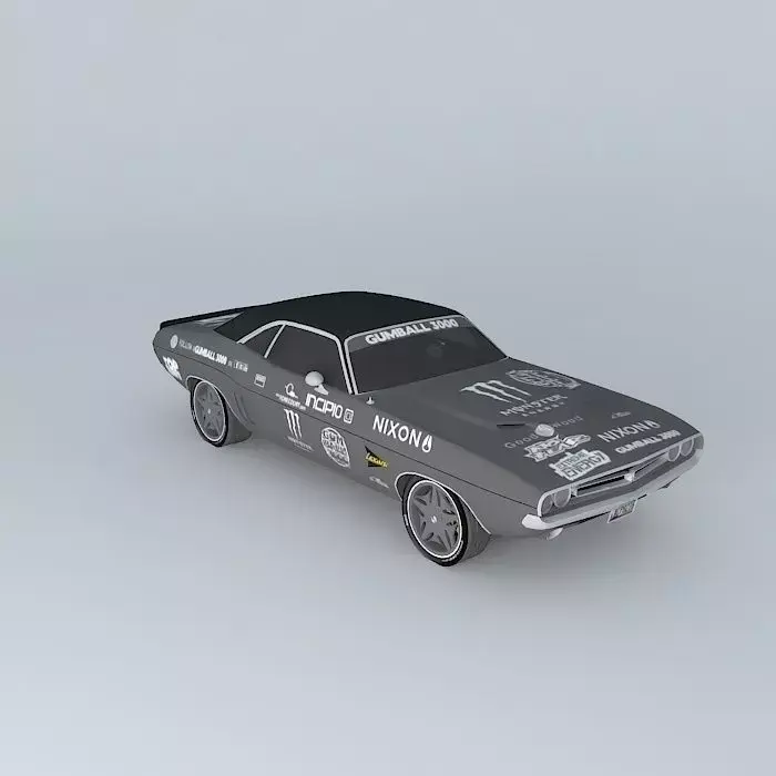 Modified Dodge Challenger /T 1971 Gumball 3000. Free 3D model