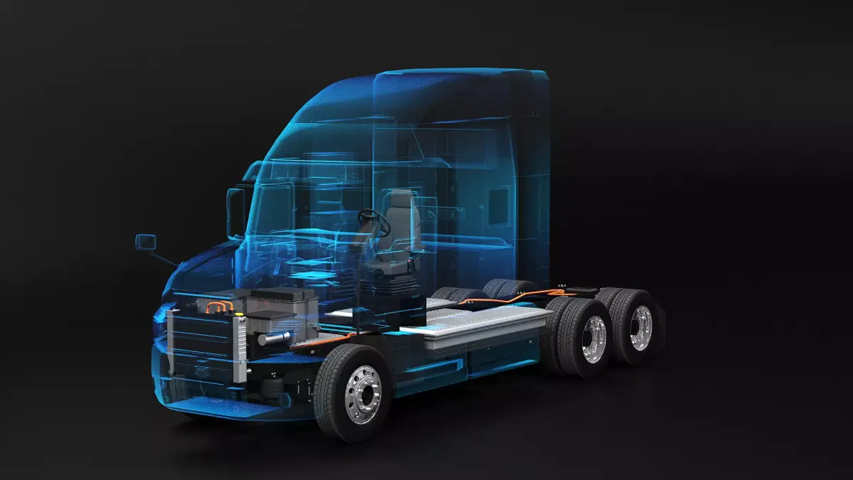 EV Semi-Truck X-ray 3D model