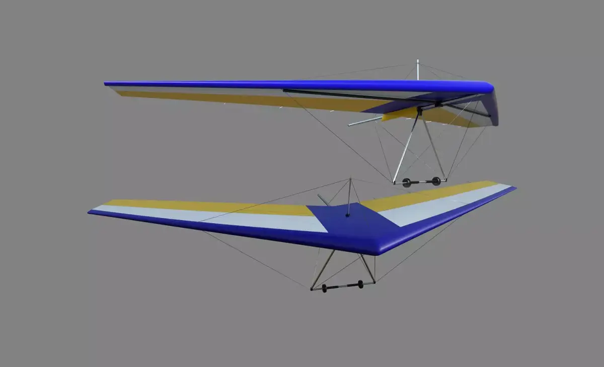 Hang Glider Low-poly 3D model Low-poly 3D model