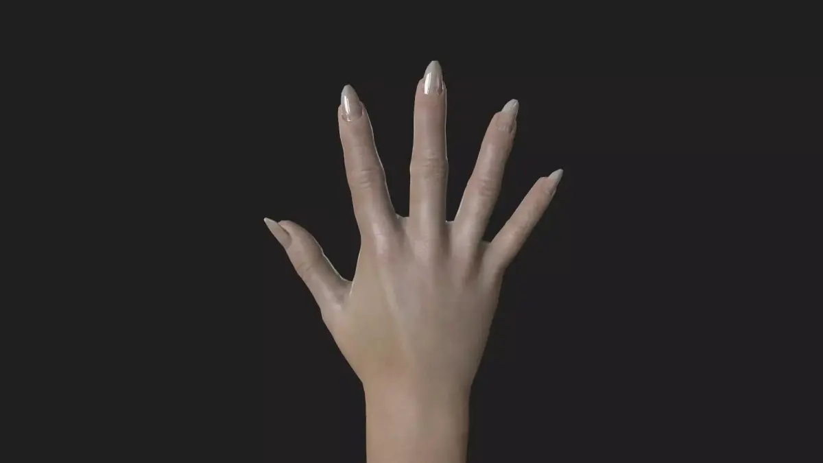 HAND-017 Woman right hand Low-poly 3D model