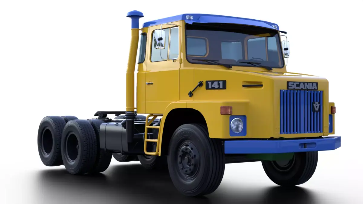 Scania LS141 6x2 38 Stock Classic Truck Low-poly 3D model